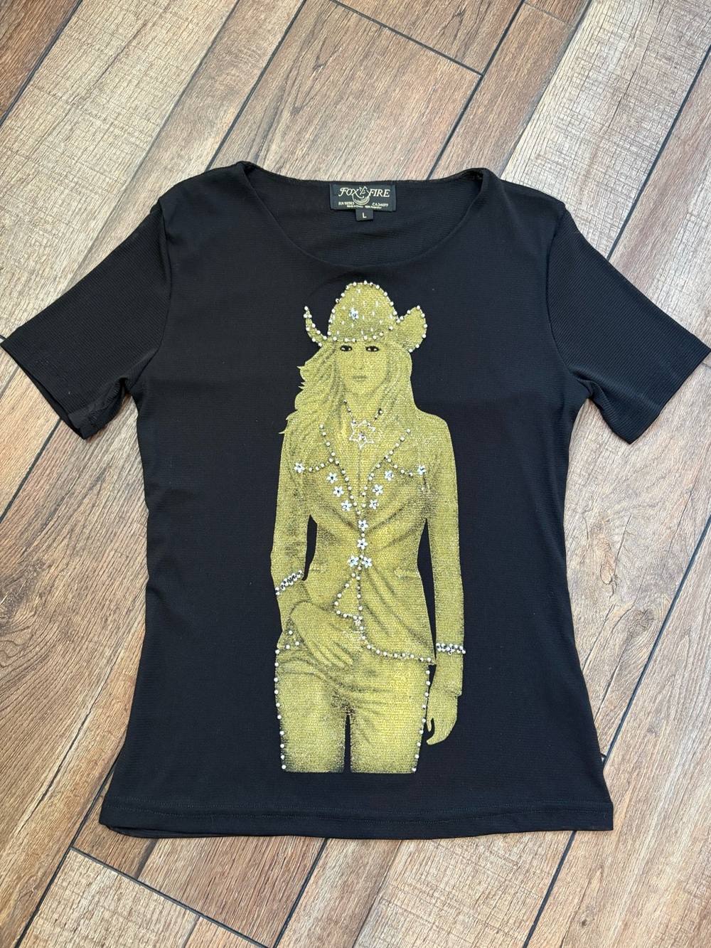Fox Fire Mesh Cowgirl Baby Tee